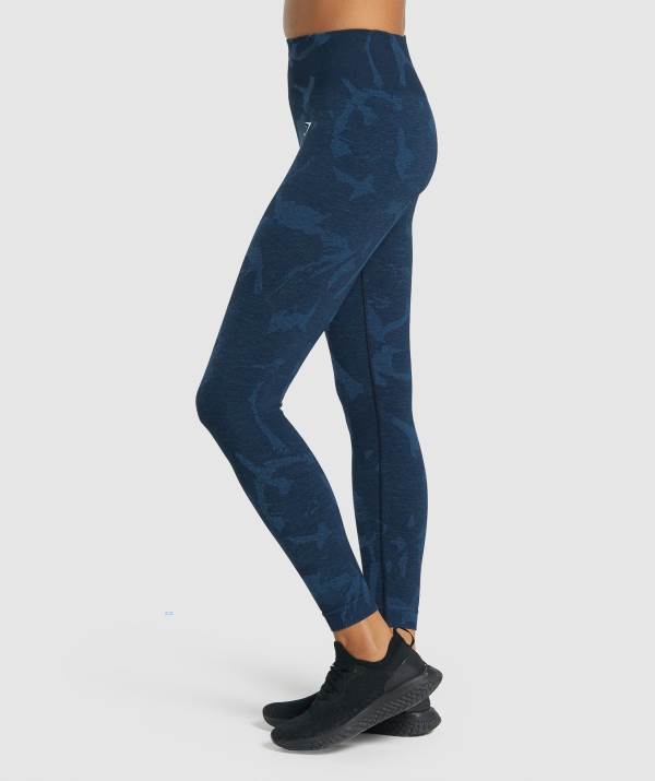 Damske Legíny Gymshark Adapt Camo Seamless Námornícka Modrá | FG6549312
